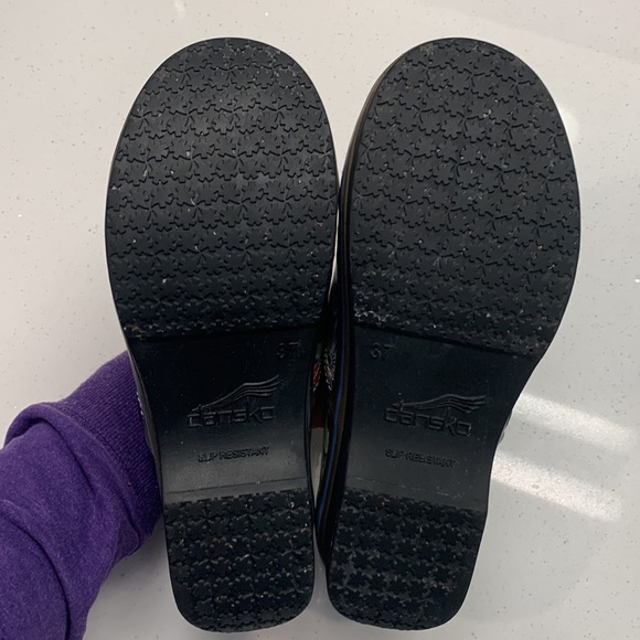 Dansko Vegan Volley Clogs - floral patchwork canvas - Picture 7 of 12